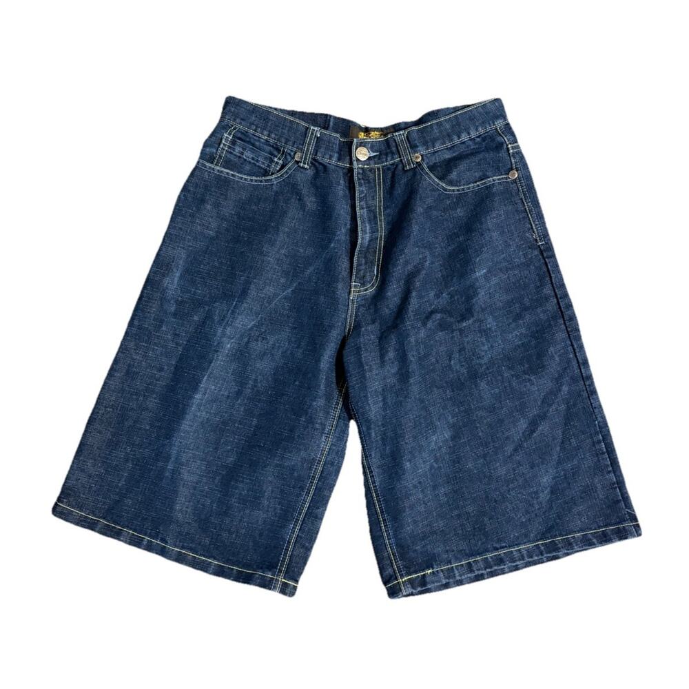 Chams Men’s Baggy Street Wear Jean Shorts Hip Hop Size 34